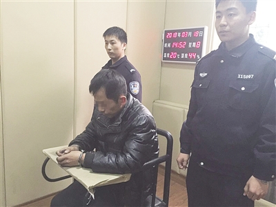 審訊時(shí)，犯罪嫌疑人后悔不已。